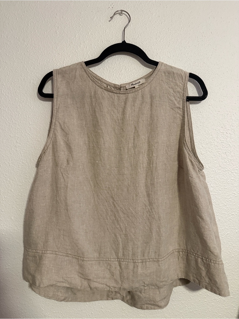 Madewell Linen Pleated Shell Top - Picture 2 of 9